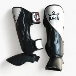 Shin Guards Double Color Cut On (Black/White)