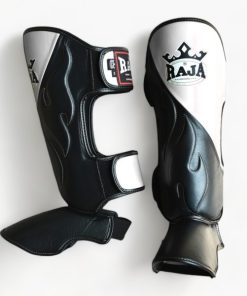 Shin Guards Double Color Cut On (Black/White)