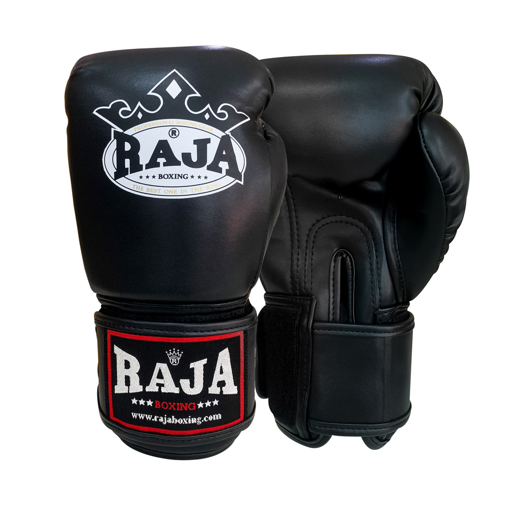 NEW RAJA BLACK Premium Boxing Gloves 