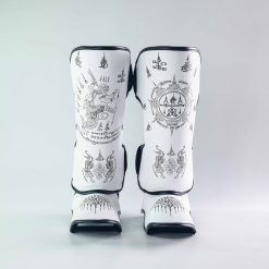 Alternative view of SakYan Fancy Shin Guards (White)