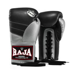 Premium gloves Raja Pro Boxing Gloves Lace-Up (Gray/Silver)