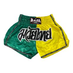 MuayThai Shorts Double Color RTB29-10 (Green/Yellow)