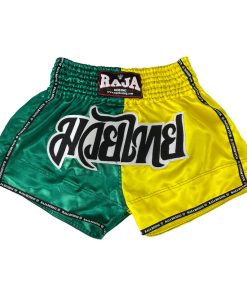 MuayThai Shorts Double Color RTB29-10 (Green/Yellow)