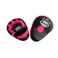RPM-6A Focus Mitt in curved open finger (Black/Pink)