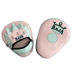 RPM-6A Focus Mitt in curved open finger (Light pink/Light blue)