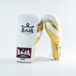 Alternative view of RBGL-1-2 Raja Single lace up (White/Gold)