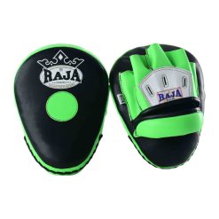 RPM-6A Focus Mitt in curved open finger (Black/Neon green)