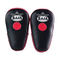 Alternative view of RPM-7A Focus Mitt in curved open finger (Black/RED)