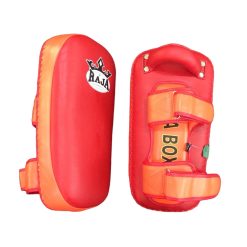 RKP-C Kicking pad with buckle&velcro are lock Curved Style and extra thick (Red/Orange)