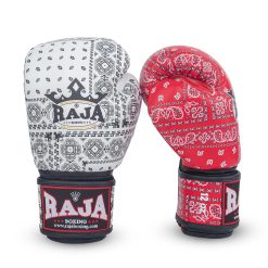 Alternative view of RAJA Boxing Bandana Series Gloves – Red & White Edition