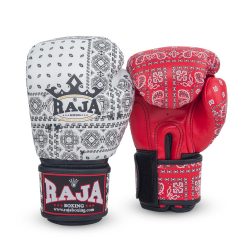 RAJA Boxing Bandana Series Gloves – Red & White Edition