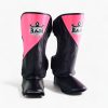 Raja Shin Guards CUT ON (Black/Pink)