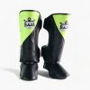 Raja Shin Guards CUT ON (Black/Green Neon)