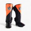 Raja Shin Guards CUT ON (Black/Orange)