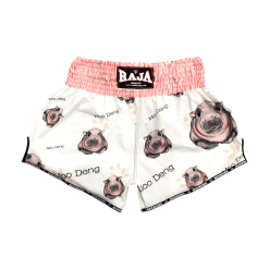 SP67-034 Raja Boxing Muay Thai Shorts Moo Deng (Pink)