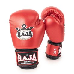 Alternative view of RAJA Metallic Red Boxing Gloves