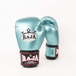 Alternative view of RAJA Metallic Aqua Boxing Gloves