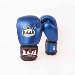 Alternative view of RAJA Metallic Blue Boxing Gloves