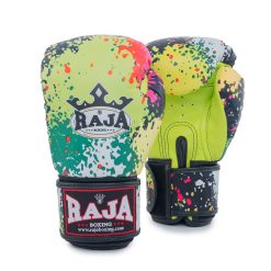 RAJA Boxing Gloves – Green Paint Splash Edition