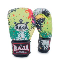 Alternative view of RAJA Boxing Gloves – Green Paint Splash Edition