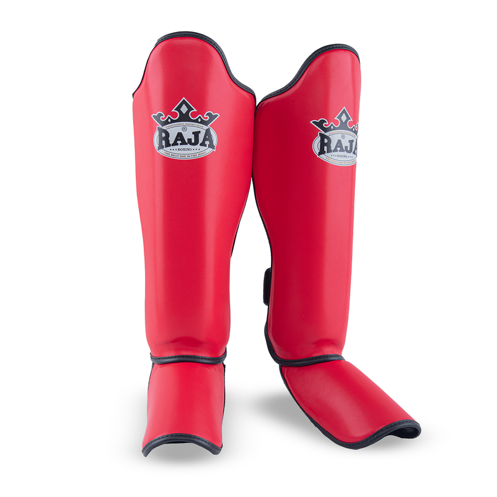Raja Boxing Red Shin Guards – Muay Thai & Kickboxing Protection