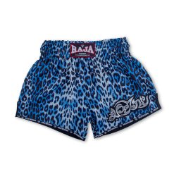 Raja Boxing Blue Leopard Print Muay Thai Shorts
