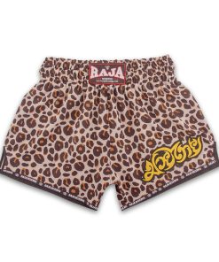 Raja Boxing Classic Leopard Muay Thai Shorts - "Leo Brown"