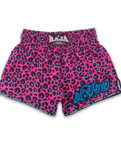Raja Boxing Pink Leopard Print Muay Thai Shorts - "Leo Pink"