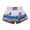 Raja Boxing "Island Warrior" Muay Thai Shorts - White Tropical