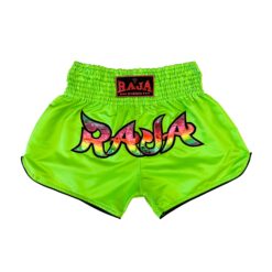 ST-MCP-9-69 RAJA MuayThai Shorts (Green Neon)