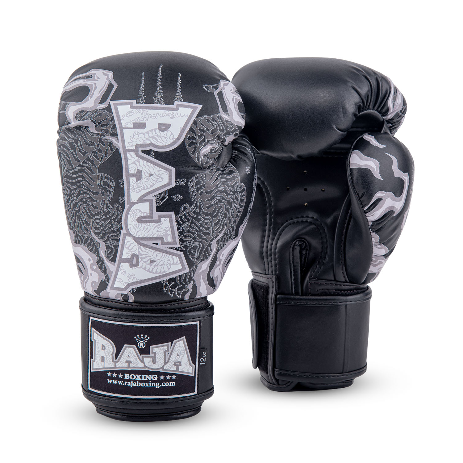 Raja Boxing Gloves – Black Yant Muay Thai Gloves RFBVG-152
