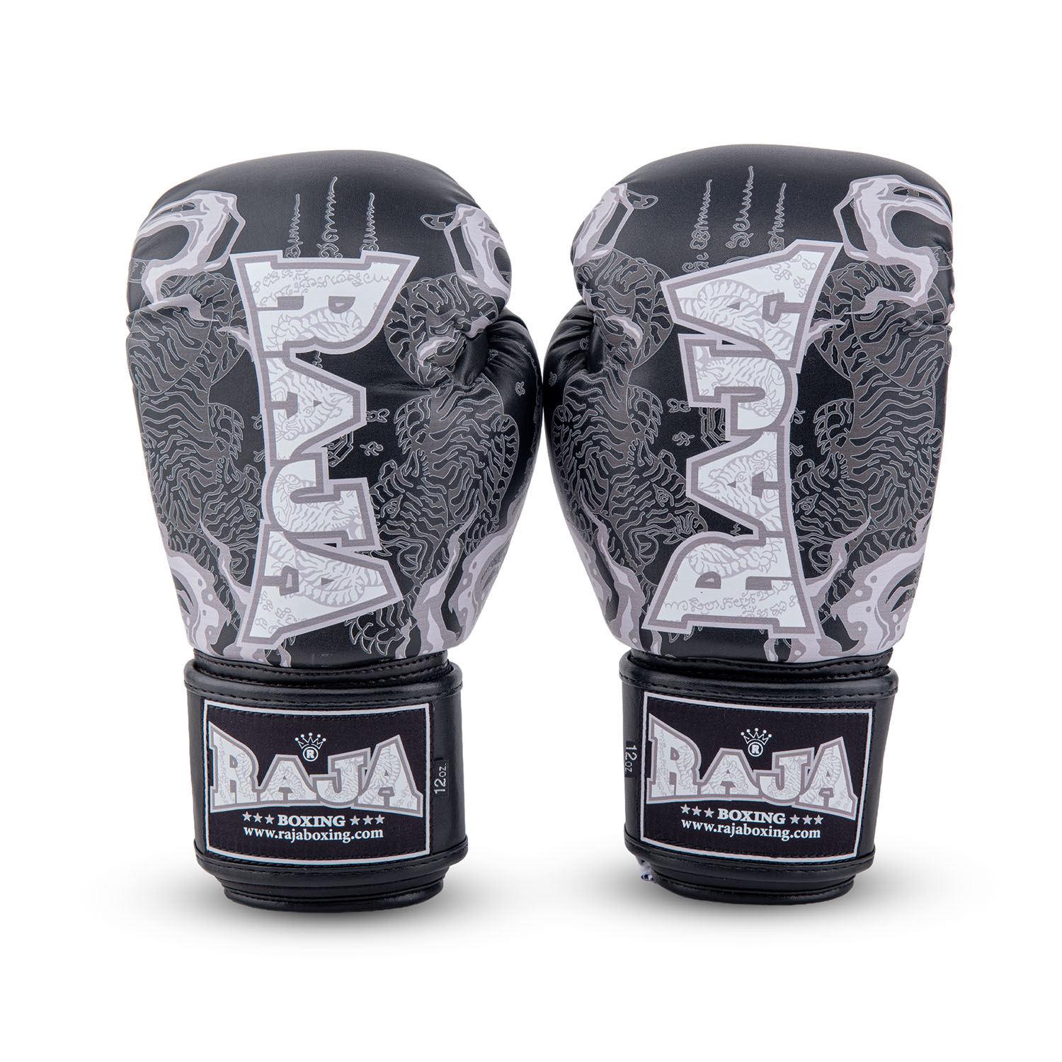 Raja Boxing Gloves – Black Yant Muay Thai Gloves RFBVG-152 - Image 3